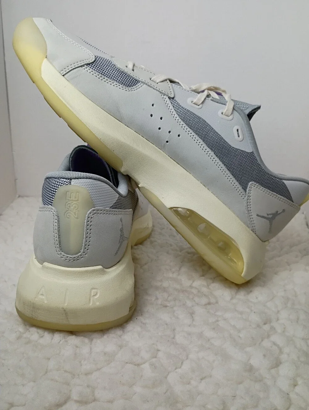 Jordan Air 200E Grey Coconut Milk Purple Men's Size 14 DC9836-110.Pre-owned and